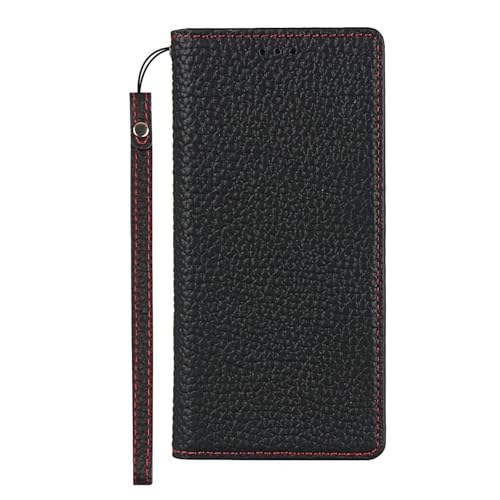 JIASHM Für iPhone 16Pro Max Leder Magnet Flip Case Stand Cover (Für iPhone 16Pro Max/schwarz) von JIASHM