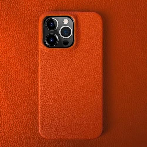 JIASHM Für iPhone 7 oder 8 Hülle, Luxus-Lederhülle, Handyhülle, Rückseite (für iPhone 7 oder 8/Orange) von JIASHM
