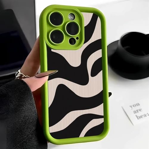 JIASHM Für iPhone 8Plus Fashion Gittermuster Silikonhülle Stoßfeste Hülle (Für iPhone 8Plus/Grün F909) von JIASHM