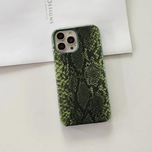 JIASHM Für iPhone XR Fashion Leder PU-Hülle Harte PC-Schutzhülle mit Vier Ecken (Für iPhone XR/Grün) von JIASHM
