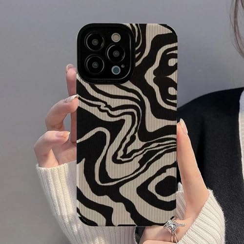 JIASHM Für iPhone XS Max Fashion Stripes Wrinkle Silikonhülle Weiches Leder Stoßfeste Hülle (Für iPhone XS Max/BM2) von JIASHM