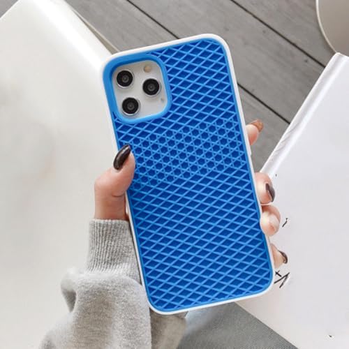 JIASHM Für iPhone XSMax Handyhülle Silikon Back-Vans-Case Cover (Für iPhone XSMax/Blau Weiß) von JIASHM
