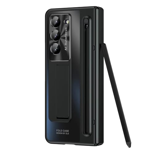 JIASHM mit Touch Pen für Samsung Galaxy Z Fold 6 5 4 3 Gehäusescharnier Vollbildschutz Gehärtete Folie Klappbare Ständerabdeckung (für Galaxy Z Fold 6/C2) von JIASHM