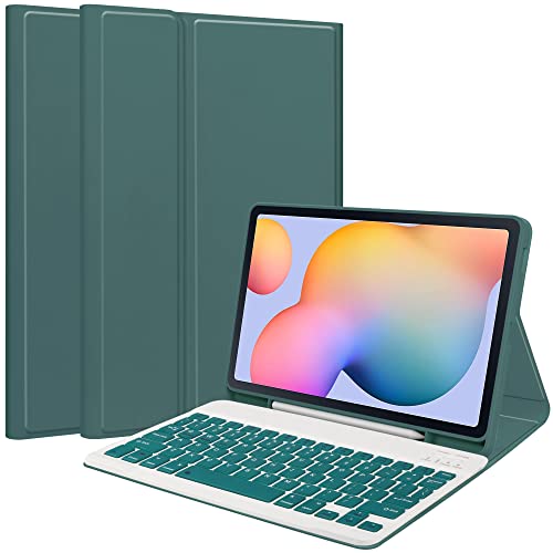 Tablet-Abdeckung, kompatibel mit Samsung Galaxy Tab S6 Lite 2024 SM-P620/P625/P627, mit Tastatur, Buchhülle mit abnehmbarer kabelloser Tastatur, kompatibel mit Samsung Tab S Tablet-Abdeckung, kompatibel mit Samsung Galaxy Tab S6 Lite 2024 SM-P620/P625/P627, mit Tastatur, Buchhülle mit abnehmbarer kabelloser Tastatur, kompatibel mit Samsung Tab S von JIAWEIG