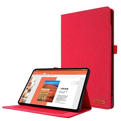 Tablet-Schutzhülle, dünn, kompatibel mit Huawei MatePad Pro 12,6 (2021) 12,6 Zoll – ultradünne Klappschutzhülle mit automatischer Wake/Sleep-Funktion, weiche TPU-Rückseite für Tablet (Vermelho) von JIAWEIG