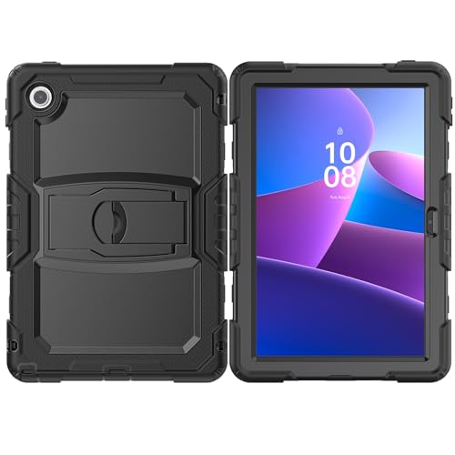 Tablet-Schutzhülle, kompatibel mit Lenovo Tab 10.1 (TB-311XU)/K10C TB311FU 2025, robust, mit Ständer, Schultergurt, sturzsicher, mit Handschlaufe, Ständer, Stifthalter von JIAWEIG