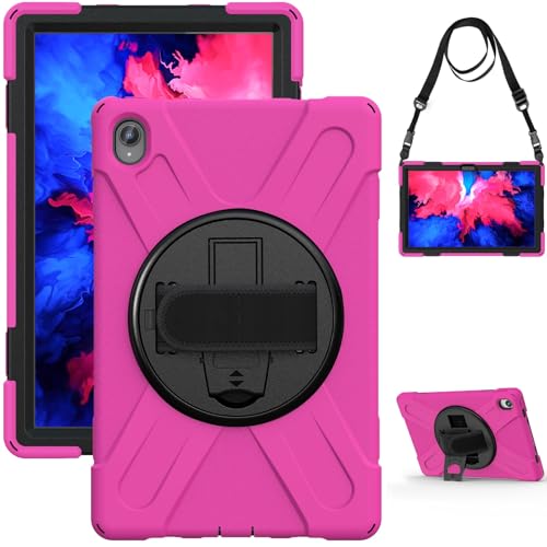 Tablet-Schutzhülle, kompatibel mit Lenovo Tab P11 2020 TB-J606/P11 Plus 2021 TB-J616, strapazierfähig, stoßfest, Fallschutz mit Schultergurt, Schutzhülle für Kinder, Silikon Tablet-Schutzhülle, kompatibel mit Lenovo Tab P11 2020 TB-J606/P11 Plus 2021 TB-J616, strapazierfähig, stoßfest, Fallschutz mit Schultergurt, Schutzhülle für Kinder, Silikon von JIAWEIG