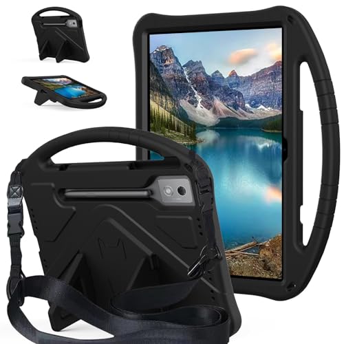 Tablet-Schutzhülle, kompatibel mit Lenovo Yoga Tab Plus/Yoga Pad Pro 12,7 Zoll 2025/2024, leichte EVA-Tablet-Hülle mit verstellbarem Riemen, stoßfestem Griff und Ständer, tragbare Schutzhülle von JIAWEIG