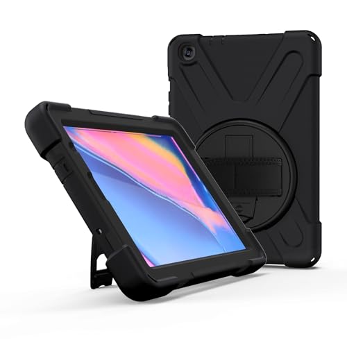 Tablet-Schutzhülle, kompatibel mit Samsung Galaxy Tab A 8 2019, 20,3 cm (8 Zoll), SM-P200/P205, strapazierfähig, stoßfest, Fallschutz mit Schultergurt, Schutzhülle für Kinder, Silikonhülle von JIAWEIG