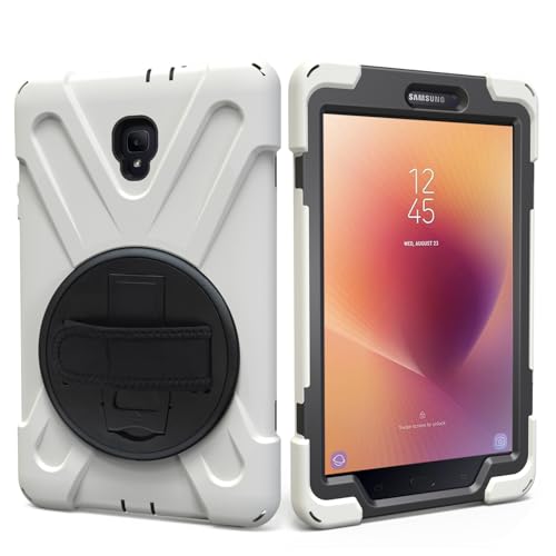 Tablet-Schutzhülle, kompatibel mit Samsung Galaxy Tab A T385/T380 (2017), strapazierfähig, stoßfest, Fallschutz mit Schultergurt, Schutzhülle für Kinder, Silikonhülle für Tab von JIAWEIG