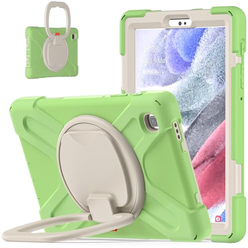 Tablet-Schutzhülle, kompatibel mit Samsung Galaxy Tab A7 Lite 22,1 cm (8,7 Zoll) 2021 T220/T225N/T225C/T227U, stoßfest, stabile Hülle mit 360° drehbarem Ständer, Hand-/Schultergurt, strapazierfähig, C von JIAWEIG