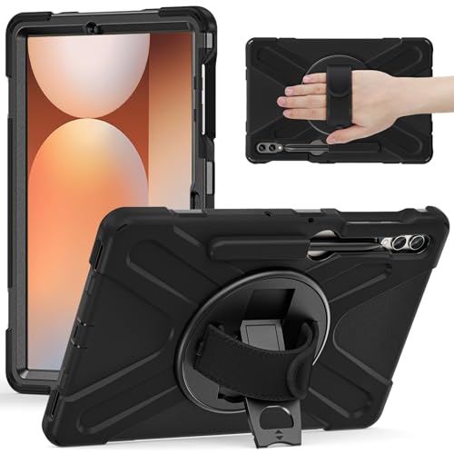 Tablet-Schutzhülle, kompatibel mit Samsung Galaxy Tab S8 Plus/S7 Plus 12,4 Zoll SM-X800/X806 SM-T970/T975, robust, stoßfest, Fallschutz, Schultergurt, Schutzhülle für Tablet-Schutzhülle, kompatibel mit Samsung Galaxy Tab S8 Plus/S7 Plus 12,4 Zoll SM-X800/X806 SM-T970/T975, robust, stoßfest, Fallschutz, Schultergurt, Schutzhülle für von JIAWEIG