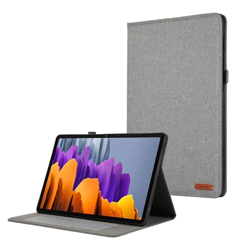 Tablet-Schutzhülle, kompatibel mit Samsung Galaxy Tab S8 SM-X700, 27,9 cm (11 Zoll), ultradünn, klappbar, Standfunktion, automatische Wake-/Sleep-Funktion, weiche TPU-Rückseite für Tablet, Grau von JIAWEIG