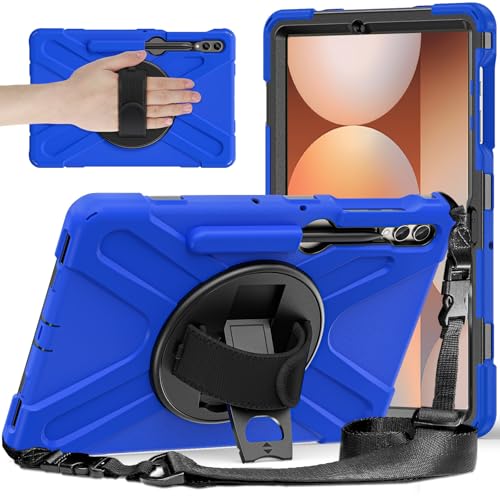 Tablet-Schutzhülle, kompatibel mit Samsung Galaxy Tab S9 FE Plus SM-X610/SM-X616 12,5 Zoll (31,5 cm), robust, stoßfest, Fallschutz mit Stifthalter, Schultergurt, Schutzhülle von JIAWEIG