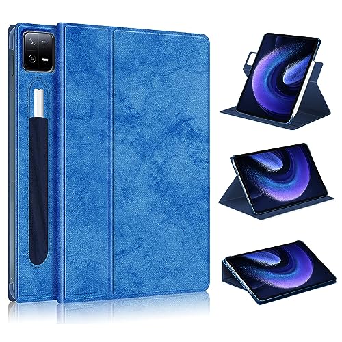 Tablet-Schutzhülle, kompatibel mit Xiaomi Mi Pad 6/6 Pro 2023, 28,4 cm (11,2 Zoll), stoßfest, Smart-Tablet-Hülle, 360° Betrachtungswinkel, Ständer, Folio, harte PC-Rückseite, mit automatischer von JIAWEIG
