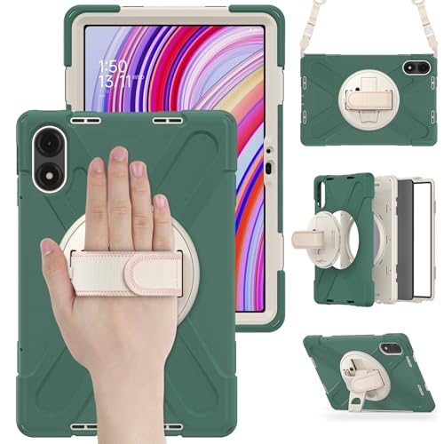 Tablet-Schutzhülle, kompatibel mit Xiaomi Redmi Pad Pro 12,1 Zoll / Poco Pad 12,1 Zoll, strapazierfähig, stoßfest, Fallschutz, kompatibel mit Redmi Pad Pro 30,7 cm (12,1 Zoll), Schultergurt, Schutz von JIAWEIG