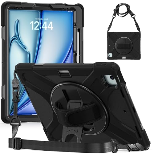 Tablet-Schutzhülle, kompatibel mit iPad Air 13 Zoll M2 2024, robust, stoßfest, Fallschutz mit Stifthalter, Schultergurt, Schutzhülle, kompatibel mit Kindern, Silikonhülle C Tablet-Schutzhülle, kompatibel mit iPad Air 13 Zoll M2 2024, robust, stoßfest, Fallschutz mit Stifthalter, Schultergurt, Schutzhülle, kompatibel mit Kindern, Silikonhülle C von JIAWEIG