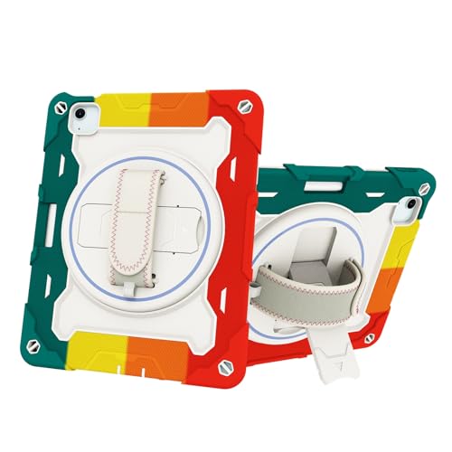 Tablet-Schutzhülle, kompatibel mit iPad Air 27,9 cm (11 Zoll) (M3 2025 7. / Air 11 Zoll M2 2024 6. Generation), strapazierfähig, stoßfest, mit Ständer, robuste Schutzhülle für Tablet (Vermelho) von JIAWEIG