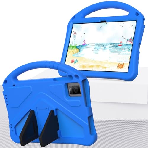 Tablet-Schutzhülle, leicht, stoßfest, kinderfreundlich, kompatibel mit T-Mobile Revvl Tab 5G, 26,3 cm (10,4 Zoll), mit Griff, Ständer, verdickter Eckenschutz, Tablet-Hülle + Schultergurt von JIAWEIG