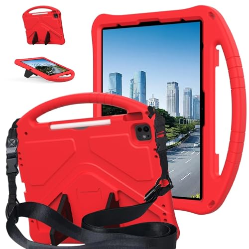 Tablet-Schutzhülle, leicht, stoßfest, kinderfreundlich, kompatibel mit iPad Air 13 Zoll M3 2025/Air 13 Zoll M2 2024, mit Griff, Ständer, verdickter Eckenschutz, Tablet-Abdeckung + Schultergurt Tablet-Schutzhülle, leicht, stoßfest, kinderfreundlich, kompatibel mit iPad Air 13 Zoll M3 2025/Air 13 Zoll M2 2024, mit Griff, Ständer, verdickter Eckenschutz, Tablet-Abdeckung + Schultergurt von JIAWEIG