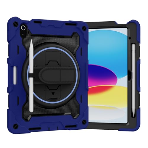 Tablet-Schutzhülle für Kinder, kompatibel mit iPad 11. Generation A16 27,9 cm (11 Zoll) 2025, elastische Halterung mit mehreren Winkeln + 360° verstellbare drehbare Handschlaufe, 3-in-1, bruchfeste von JIAWEIG