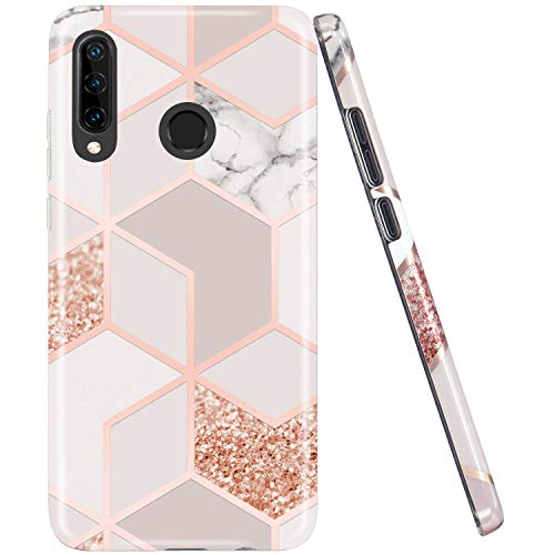 JAHOLAN Kompatibel mit Huawei P30 lite Hülle Handyhülle TPU Silikon Schutzhülle Handytasche Flexibel Handy Hülle Marmor Bling Glitter Sparkle Gold JAHOLAN Kompatibel mit Huawei P30 lite Hülle Handyhülle TPU Silikon Schutzhülle Handytasche Flexibel Handy Hülle Marmor Bling Glitter Sparkle Gold von JAHOLAN