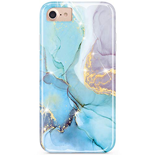 JIAXIUFEN Handyhülle iPhone SE 2022/2020, iPhone 7 8 Hülle TPU Silikon Weiche Schlank Schutzhülle Handytasche Gummi Dünn Flexibel Case Handy Hülle für iPhone 6 6S 7 8 - Marmor Minze Violett JIAXIUFEN Handyhülle iPhone SE 2022/2020, iPhone 7 8 Hülle TPU Silikon Weiche Schlank Schutzhülle Handytasche Gummi Dünn Flexibel Case Handy Hülle für iPhone 6 6S 7 8 - Marmor Minze Violett von JIAXIUFEN