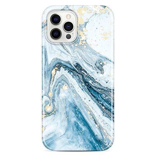 JIAXIUFEN iPhone 12 Pro Max Handyhülle TPU Silikon Schutzhülle Handytasche Handy Hülle für iPhone 12 Pro Max 2020 6.7" - Marmor Blue von JIAXIUFEN