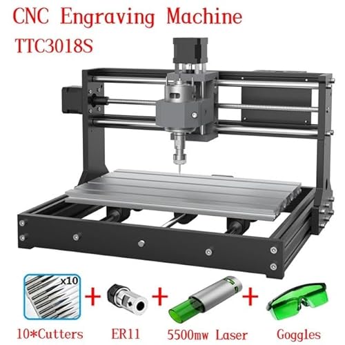 Werkzeug Kompatibel mit 3018 PRO CNC-Lasergravurmaschine CNC Tragbares Haushalts-Heimwerkerwerkzeug Metall Kunststoff 3D-Drucker Acryl PVC Holzplatte(US) von JIAZWU