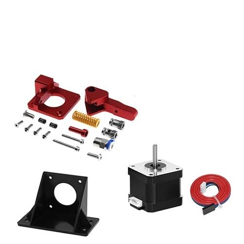 Werkzeug Kompatibel mit Aluminium-Upgrade Dual Gear Mk8 Extruder für Extruder Ender 3 CR10 CR-10S PRO RepRap 1,75 mm 3D-Teile-Antriebsvorschub Doppelriemenscheibe von JIAZWU
