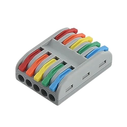 Werkzeug Kompatibel mit Mini-Schnelldraht-Kabelverbinder, universeller kompakter Leiter, Federspleißverdrahtungsverbinder, Push-in-Klemmenblock SPL-2 von JIAZWU