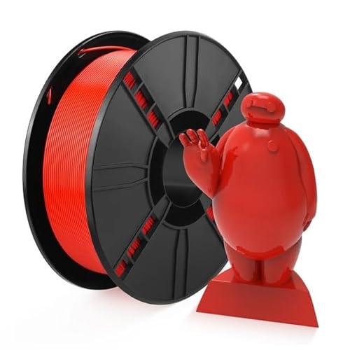 Werkzeug Kompatibel mit PLA Plus 3D-Druckerfilament PLA 1,75 mm Regenbogen 1 kg 2,2 Pfund pro Rolle Mehr Robustheit Ungiftige SEIDE(Red) von JIAZWU