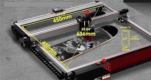Werkzeug Kompatibel mit TS2 80W Lasergraviermaschine 450x450mm Compressed Spot Technologie LaserGRBL LightBurn Wifi Horizontal Gyroskop(Kit 9 EU) von JIAZWU