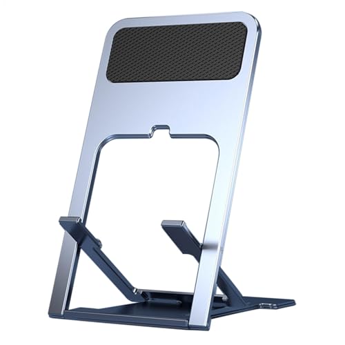 JIEBWCHA Faltbarer Handyhalter - Verstellbarer Desktop-Telefonhalter - Tablet-Ständer für den Heimarbeitsplatz, rutschfeste Wiege Dock für Smartphones Tablet von JIEBWCHA