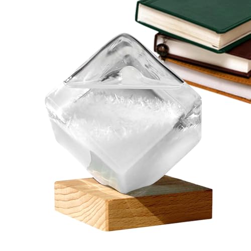 JIEBWCHA Sturm Glas Wettervorhersage, Storm Glass Wetterstation, Wetterglas Würfe, Wetterstation Glaskugel, Wolke Sturm Kristall Wettervorhersage Flasche Mit Hölzernen Basis, JIEBWCHA Sturm Glas Wettervorhersage, Storm Glass Wetterstation, Wetterglas Würfe, Wetterstation Glaskugel, Wolke Sturm Kristall Wettervorhersage Flasche Mit Hölzernen Basis, von JIEBWCHA