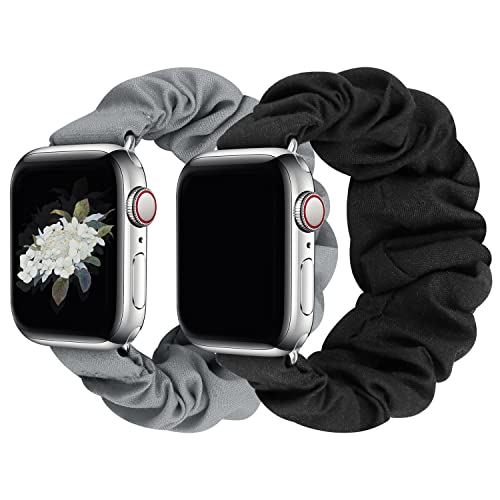 JIELIELE Scrunchie Apple Watch Band 38 mm 40 mm 42 mm 44 mm, süße einfarbige Apple Watch Bänder für Frauen, Armband iWatch Bänder für Serie 5 4 3 2 1, 38mm/40mm-S, SET-BG JIELIELE Scrunchie Apple Watch Band 38 mm 40 mm 42 mm 44 mm, süße einfarbige Apple Watch Bänder für Frauen, Armband iWatch Bänder für Serie 5 4 3 2 1, 38mm/40mm-S, SET-BG von JIELIELE