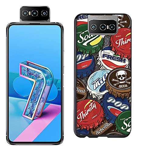 JIENI Hülle für Asus ZenFone 7 Pro ZS671KS (6.67"), Weiche Silikon Handyhülle, Karikatur Anti-Scratch Handytasche, Schwarz TPU Case für Asus ZenFone 7 Pro ZS671KS (6.67") Schale - WMA25 von JIENI