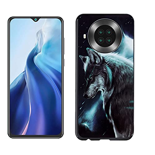 JIENI Hülle für Cubot Note 20 Pro (6.5") Cover, Weiche Silikon Handyhülle, Schutzhülle Karikatur Anti-Scratch Handytasche Bumper, Schwarz TPU Case für Cubot Note 20 Pro (6.5") Schale - Einsamer Wolf von JIENI