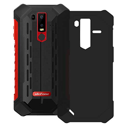 JIENI Hülle für Ulefone Armor 6,Weich Flexibel Schwarz Silikon Handyhülle Schutzhülle Case Bumper Handytasche TPU Schale Cover für Ulefone Armor 6 (6.2") von JIENI