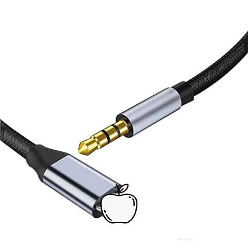 JIEYUCHU Auto AUX Kabel, Light-ning Audiokabel Aux Kabel auf 3.5mm Audio für Auto Stereo/Kopfhörer/Lautsprecher System, Kompatibel mit iPhone 14/14 Pro Max/13/13 Pro Max (Grau) von JIEYUCHU