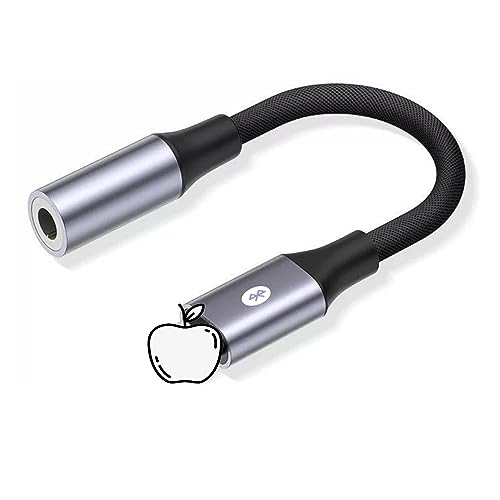 JIEYUCHU Kopfhörer Adapter für i Phone, Lightn-ing zu 3,5mm Klinke Kopfhörer Audio Adapter, Audio Konverter Adapter Kompatibel mit iPhone 14 13 12 11 Pro Max X XS XS Max von JIEYUCHU