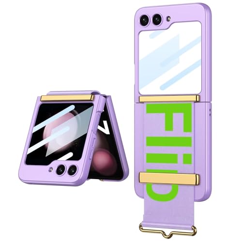 JIEZUIMEI Faltbare Hülle für Samsung Galaxy Z Flip5 Hülle,Shell Film All-Inclusive Handyhülle,Faltbare Handyhülle Stoßfest Kratzfest Schutzhülle Lila JIEZUIMEI Faltbare Hülle für Samsung Galaxy Z Flip5 Hülle,Shell Film All-Inclusive Handyhülle,Faltbare Handyhülle Stoßfest Kratzfest Schutzhülle Lila von JIEZUIMEI