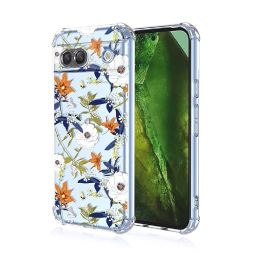 JIEZUIMEI Ferilinso für Google Pixel 8A Hülle [Transparent Silikon Handy Hüllen] [Stoßfest Kratzfest ] [Shock Absorption Schutzhülle] A46 von JIEZUIMEI