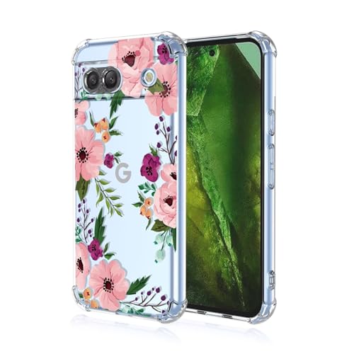 JIEZUIMEI Ferilinso für Google Pixel 8A Hülle [Transparent Silikon Handy Hüllen] [Stoßfest Kratzfest ] [Shock Absorption Schutzhülle] A99 von JIEZUIMEI