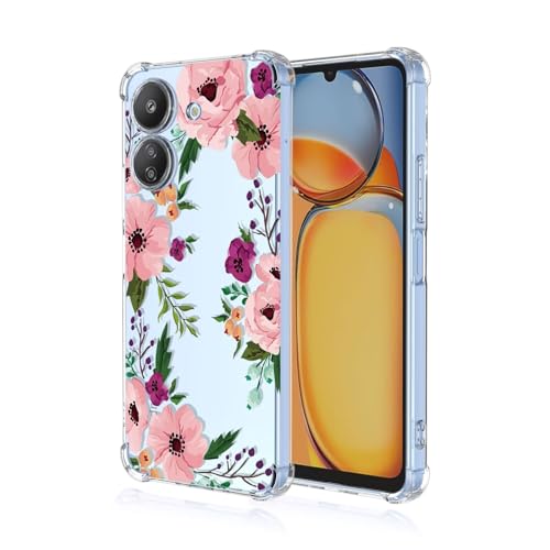 JIEZUIMEI Ferilinso für Xiaomi Poco C65/Redmi 13C 4G Hülle [Transparent Silikon Handy Hüllen] [Stoßfest Kratzfest ] [Shock Absorption Schutzhülle] A99 von JIEZUIMEI