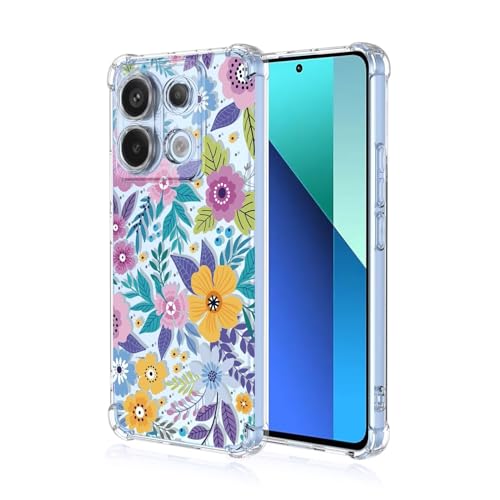 JIEZUIMEI Ferilinso für Xiaomi Poco M6 Pro 4G/Redmi Note 13 Pro 4G Hülle [Transparent Silikon Handy Hüllen] [Stoßfest Kratzfest ] [Shock Absorption Schutzhülle] A100 von JIEZUIMEI