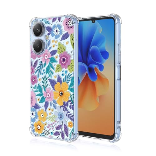 JIEZUIMEI Ferilinso für Xiaomi Redmi 13C 5G/13R/Poco M6 Hülle [Transparent Silikon Handy Hüllen] [Stoßfest Kratzfest ] [Shock Absorption Schutzhülle] A100 von JIEZUIMEI