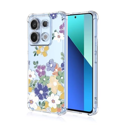 JIEZUIMEI Ferilinso für Xiaomi Redmi Note 13 4G Hülle [Transparent Silikon Handy Hüllen] [Stoßfest Kratzfest ] [Shock Absorption Schutzhülle] A64 von JIEZUIMEI