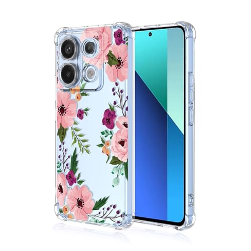 JIEZUIMEI Ferilinso für Xiaomi Redmi Note 13 4G Hülle [Transparent Silikon Handy Hüllen] [Stoßfest Kratzfest ] [Shock Absorption Schutzhülle] A99 von JIEZUIMEI