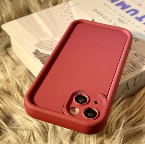 JIEZUIMEI Handy für OPPOR ENO 8-5G/RENO 8-5G hülle kompatibel – weiche TPU-Silikon-Handyhülle – einfarbig,rutschfest,hochwertig Rot von JIEZUIMEI